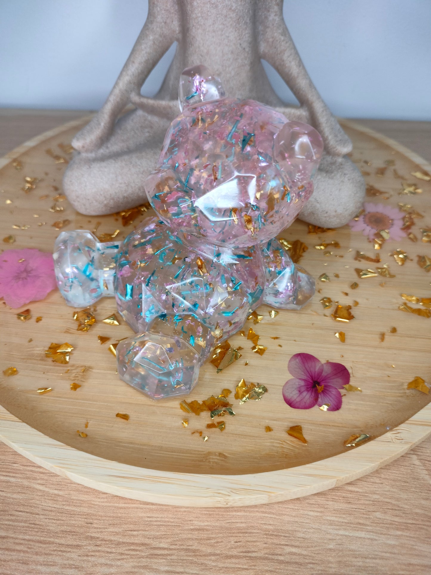Figurine grand ourson cubique