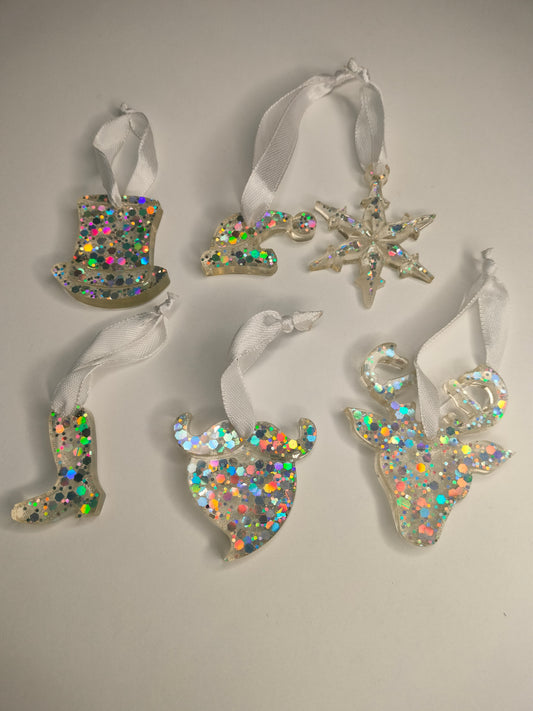 Lot de 6 suspensions de noël