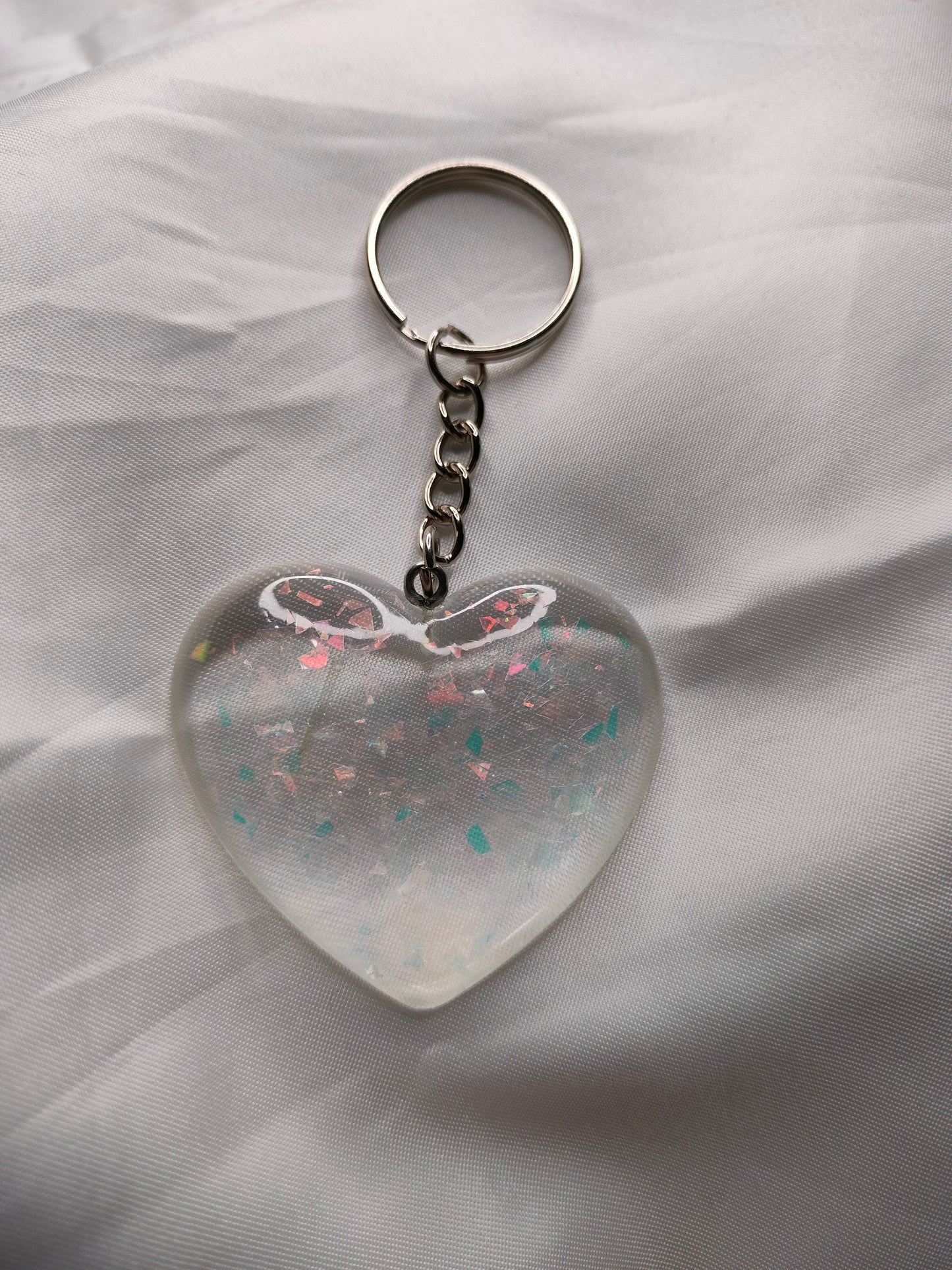 Porte-clé coeur plat