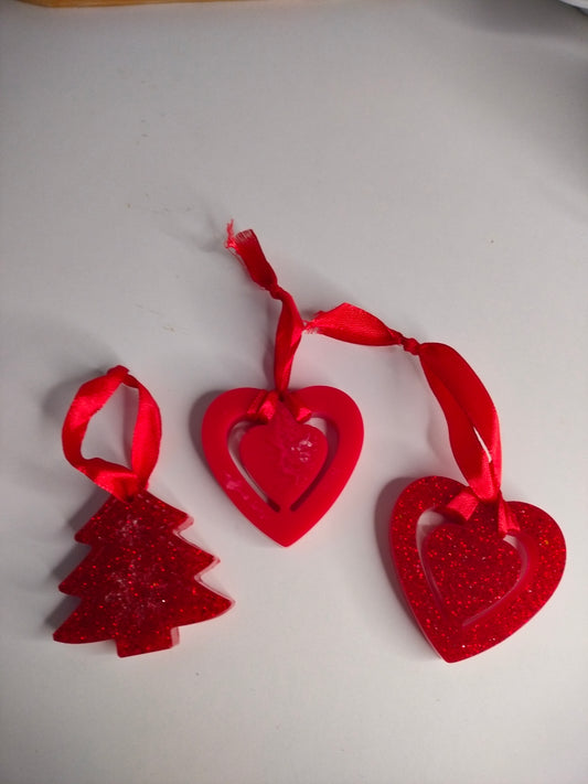 Lot de 3 suspensions de noël