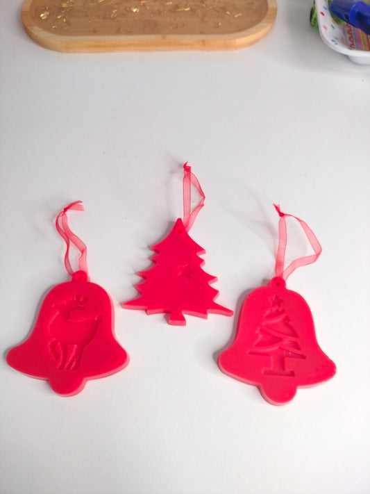 Lot de 3 suspensions de noël