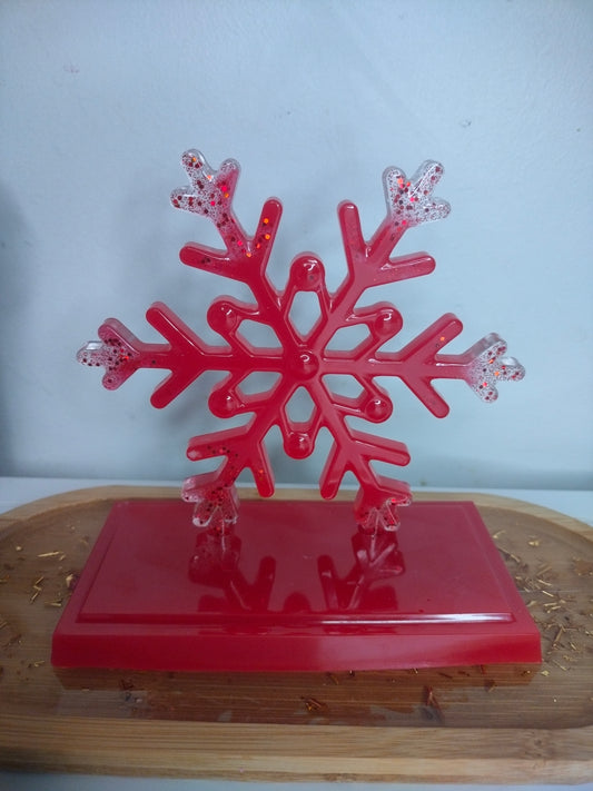 Décoration flocon sur socle