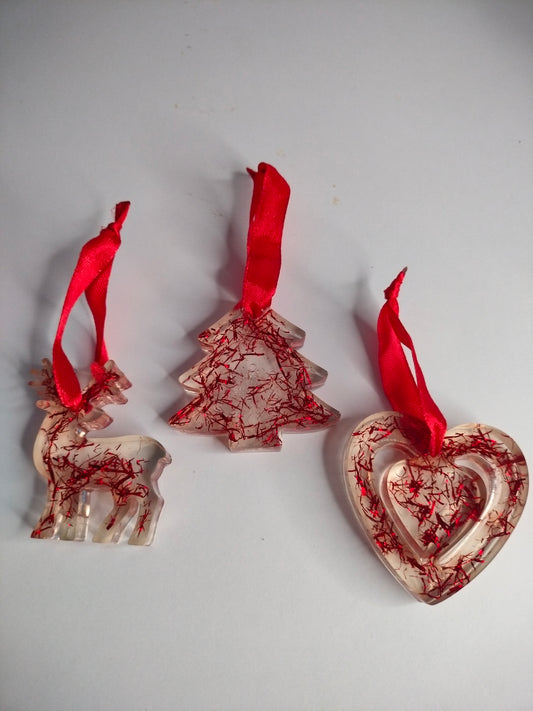 Lot de 3 suspensions de noël